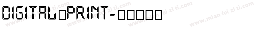 Digital print字体转换